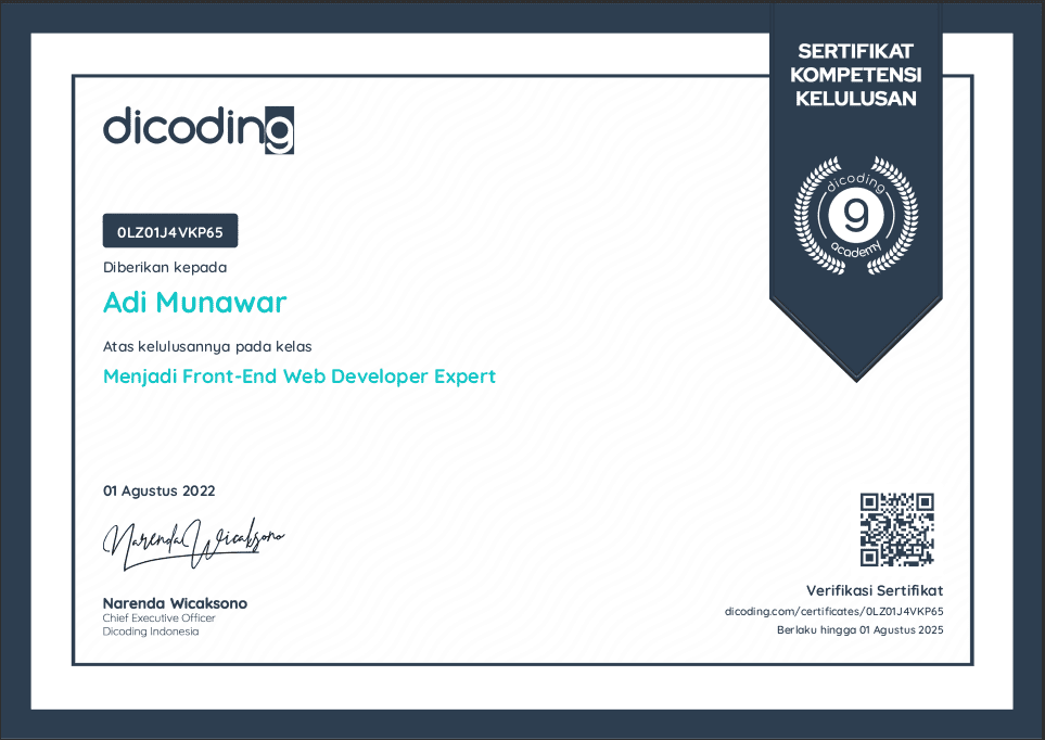 Menjadi Front-End Web Developer Expert
