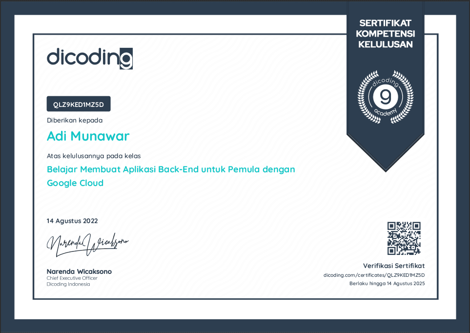 Back-End untuk Pemula Dengan Google Cloud